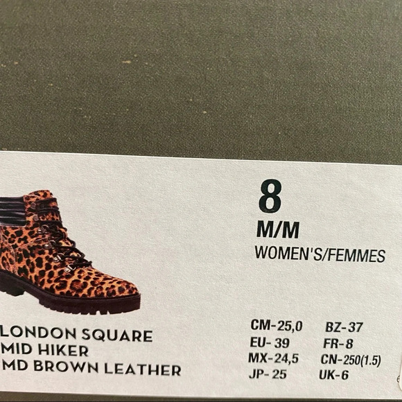 Timberland London Square Mid Hiker MD Cheetah 8 NIB - Picture 6 of 6